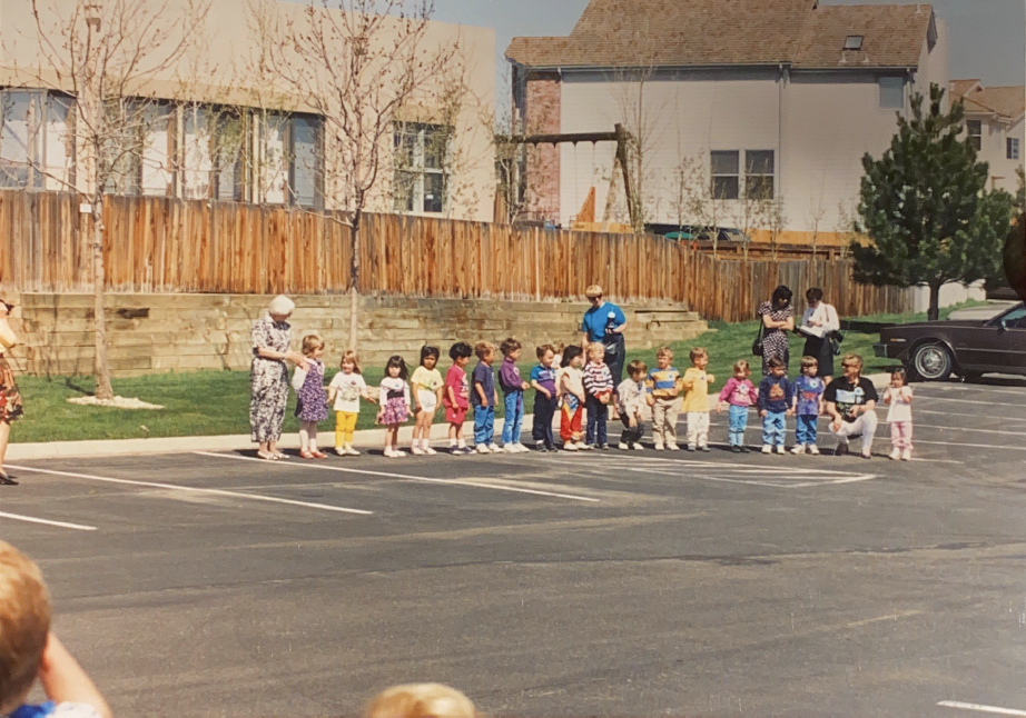 1980s, Students line up outside of MSLT